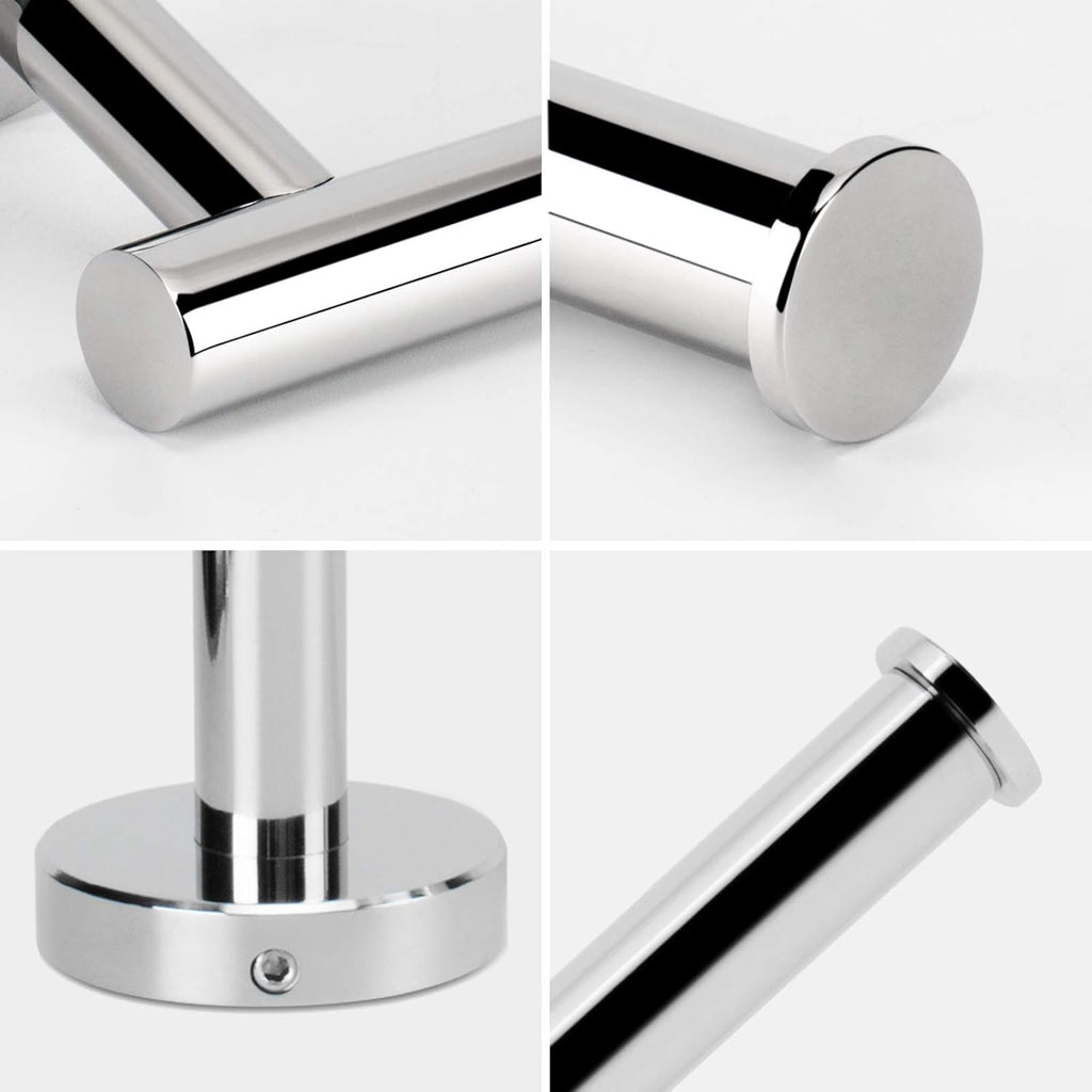 NearMoon Bathroom Toilet Paper Holder, Premium SUS304 Stainless Steel Rustproof Wall Mounted Toilet Roll Holder for Bathroom, Kitchen, Washroom (1 Pack, Chrome Finish)