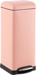 happimess HPM1007J Betty Retro 8-Gallon Step-Open Trash Can, Fingerprint Resistant, Modern, Minimalistic for Home, Kitchen, Laundry Room, Office, Bedroom, Bathroom, Flamingo Pink