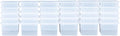 Wood Designs Cubby Storage Bin, Heavy Duty Plastic Containers for Kids Translucent Clear Cubby Tray Set of 30