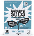 Molly’s Suds Laundry Detergent Sheets | Gentle on Sensitive Skin, Powerful Bio-Based Enzymes, Stain-Fighting | Liquidless & Plastic-Free Packaging | 120 Loads (Unscented)