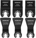 6 Oscillating Tool Scraper Blades Flexible Rigid Scraper Blade, for Removal of Caulk,Vinyl Flooring,Paint,Carpet,Tile Adhesives