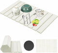 Stone Drying Mat for Kitchen Counter, Collapsible Dish Drying Mat, Fast Drying Diatomaceous Earth Dish Drying Mats, Water Absorbent Diatomite Kitchen Mat (white, medium)