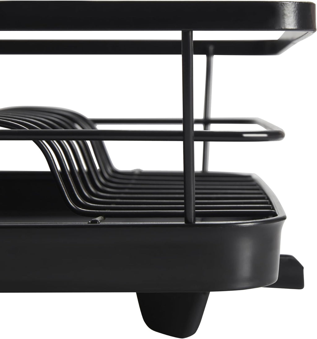 Dish Drying Rack 3 Piece Dish Drainer with Drainboard Set for Kitchen Counter – Kitchen Dish Rack with Removable Utensil Holder & Swivel Spout for Countertop – DishRack for Plates, Cups & Organization