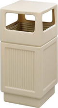 Safco Canmeleon Trash Can, 38 Gallons, Indoor and Outdoor Use, Durable & Weather-Resistant Commercial Garbage Can, Tan