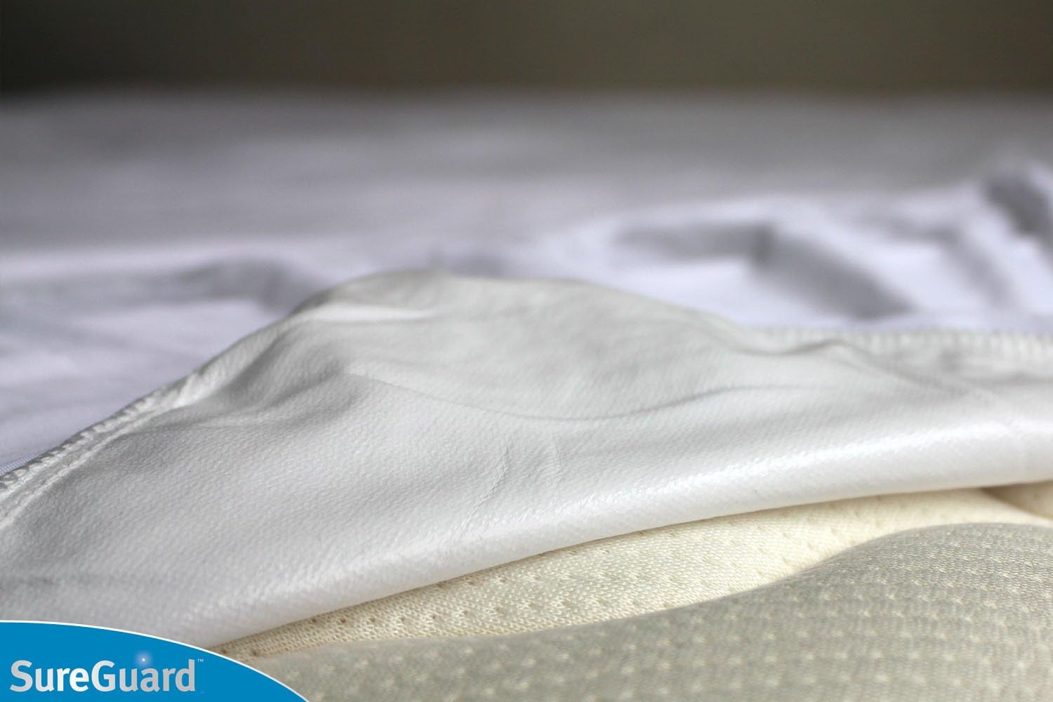 SureGuard California King Mattress Protector - 100% Waterproof, Hypoallergenic - Premium Fitted Cotton Cover - Smooth