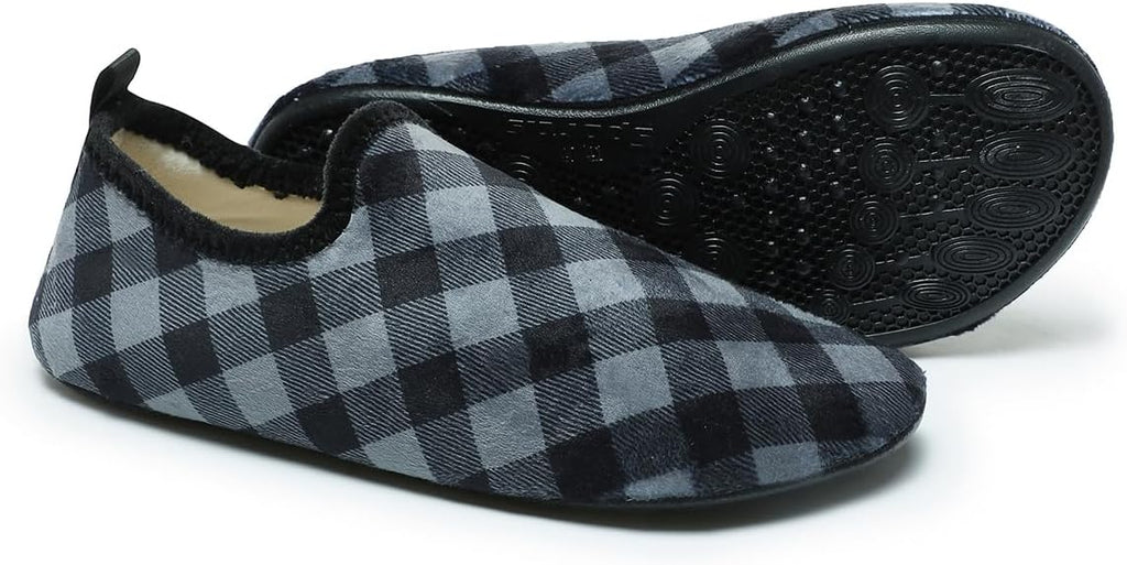 QZKDM Lightweight Slip on Grip Indoor House Slippers Barefoot Non Slip Home Exercise Yoga Shoes for Men Women
