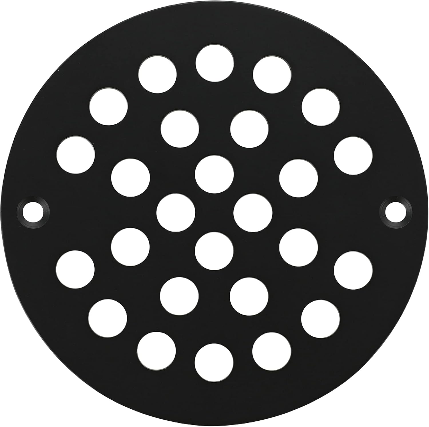 4-Inch Screw-in Shower Strainer Drain Cover Replacement Floor Strainer(Black)