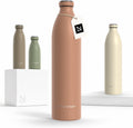 LARS NYSØM Stainless Steel Insulated XL Water Bottle 12oz 17oz 25oz 34oz 51oz | Insulated Thermo Flask for Hot and Cold Beverages | Leakproof Drinking Bottle (Blush Rose, 50.7 oz)