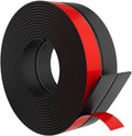 Heavy-Duty 20 ft x 3 in Weather Stripping, Extra Thick 2mm Door Draft Stopper Silicone Seal Strip for House and Glass Shower Doors for Collision and Side Gaps of Door and Windows, Black