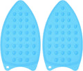 PATIKIL Silicone Iron Rest Pad, 2 Pcs Multipurpose Hot Heat Resistant Iron Rest Plate Protective Pad for Ironing Board Hot Resistant Steamer Steam Compact Mat, Blue