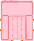 Silverware Organizer Expandable Silverware Drawer Organizer Adjustable Drawer Organizer, Flatware Cutlery Tray for Spoons Forks Knives Kitchen Organizers Storage,Pink