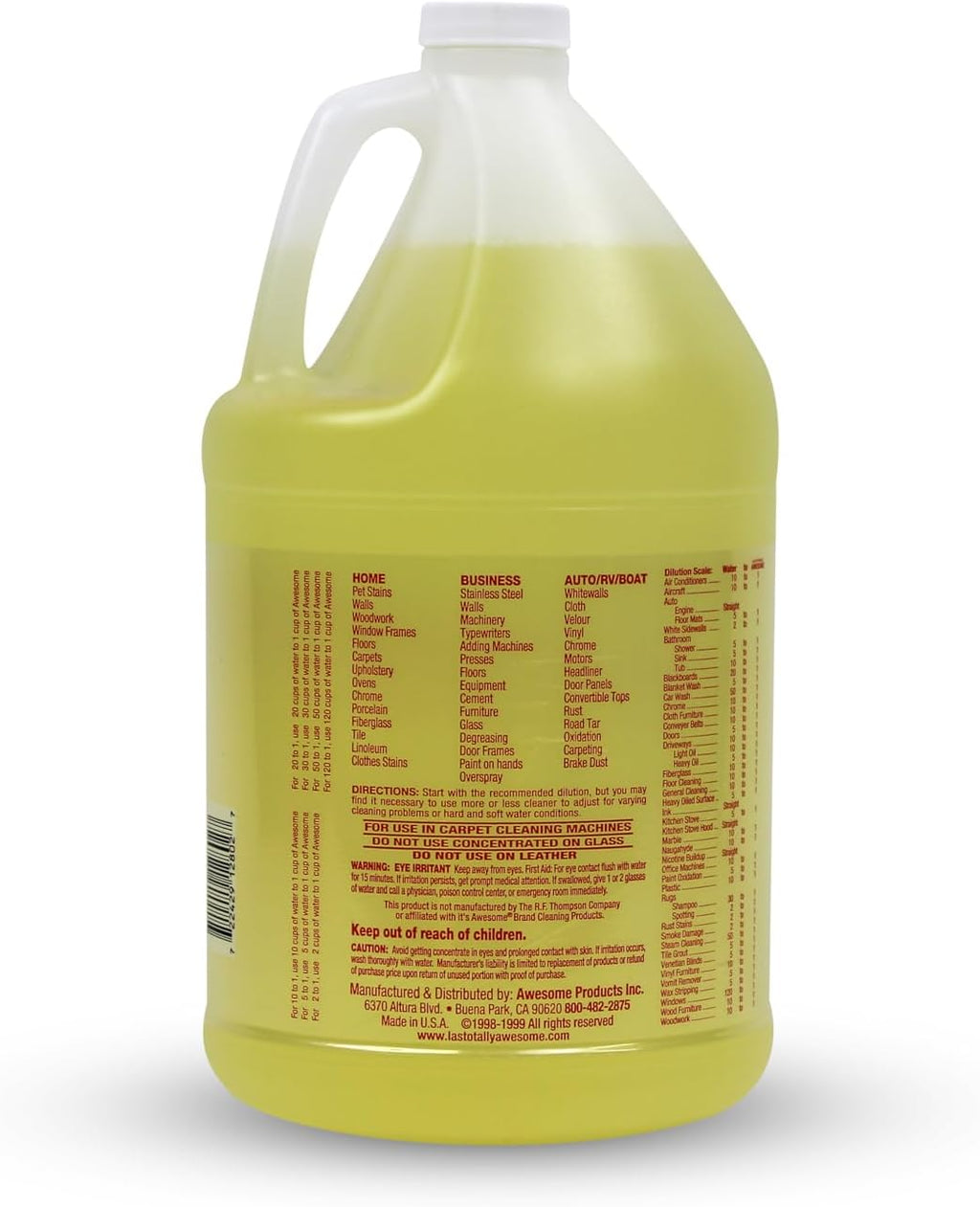 La's Totally Awesome All Purpose Cleaner Refill – 128oz (Pack of 2) Concentrated Multipurpose Cleaner & Heavy Duty Degreaser for Home, Kitchen, Bathroom, Floors, Spray Bottles & More