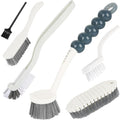 6 Pack Multipurpose Household Cleaning Set, Deep Cleaning Brush Set with Grips - Dish, Scrub, Bottle, Shoe, Groove Gap, Keyboard Brush for Kitchen, Bathroom (B)