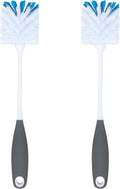 PHYEX 2 Pack Long Handle Bottle Scrubbing Brushes, Bottle Cleaner for Washing Glasswares, Wine Decanter, Hydro Flask Tumbler, Sinks, Food Jars