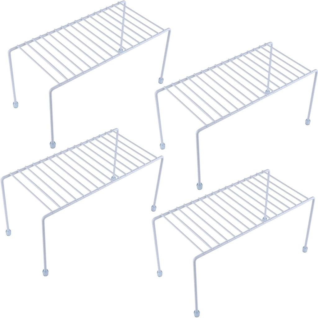 Kitchen Shelves, Cabinet Organization Mini Storage Shelf, Storage Rack Organizer for Kitchen, Fridge, Cabinet, Bathroom (White 4)