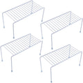 Kitchen Shelves, Cabinet Organization Mini Storage Shelf, Storage Rack Organizer for Kitchen, Fridge, Cabinet, Bathroom (White 4)