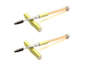 2PCS Mascara Brushes Eyebrow Eyelash Brushes Mascara Wands Applicators Eye Brushes Portable Cosmetic Brushes with Cap Eyelash Spoolies Brushes for Eyelash Extensions and Eyebrows, Gold