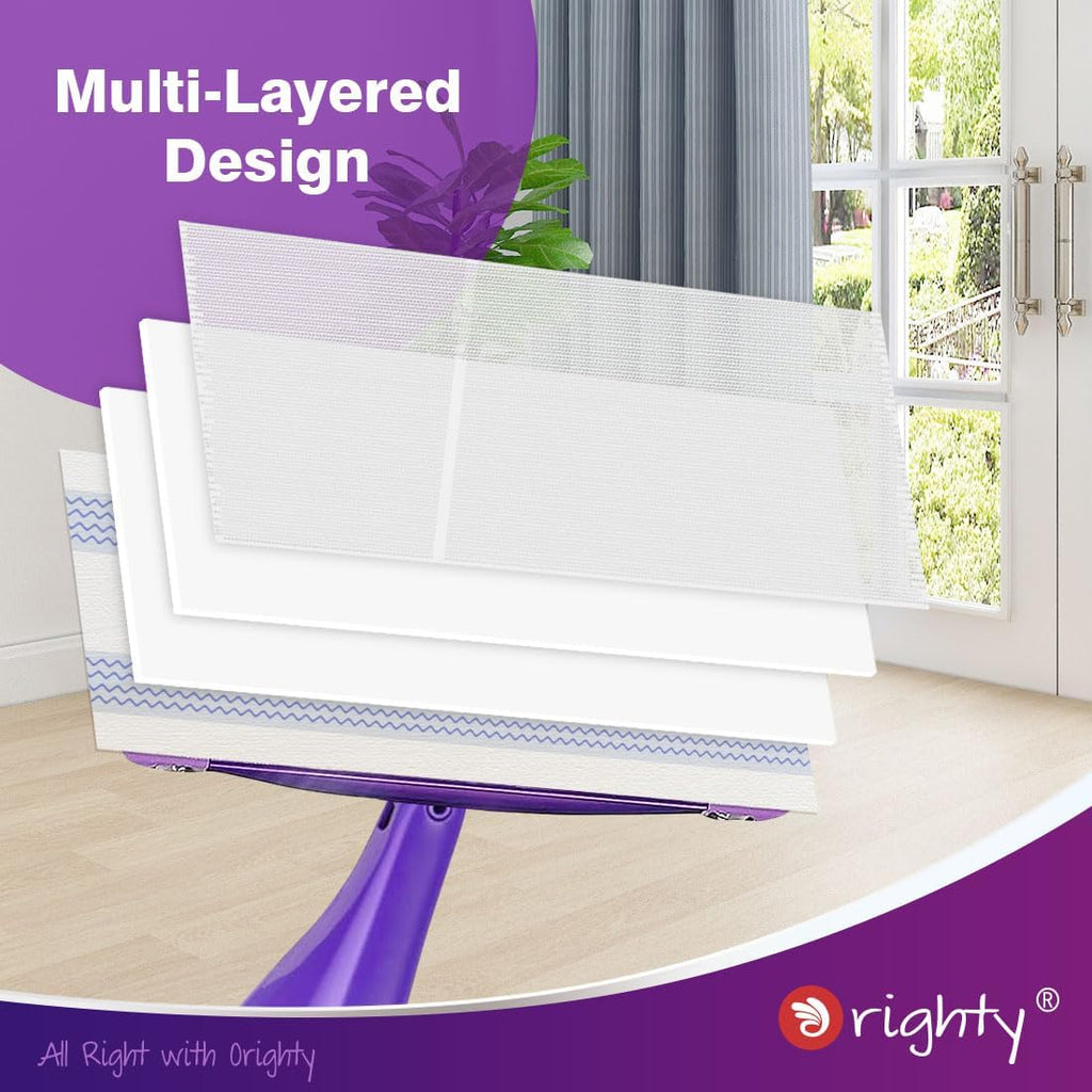 Orighty Dry Mop Pads Refill Compatible with Swiffer WetJet, Multi-Layer Mopping Pads, Multi Surface WetJet Hardwood Floor Cleaner Spray Mop Pads Refills, 48 Count