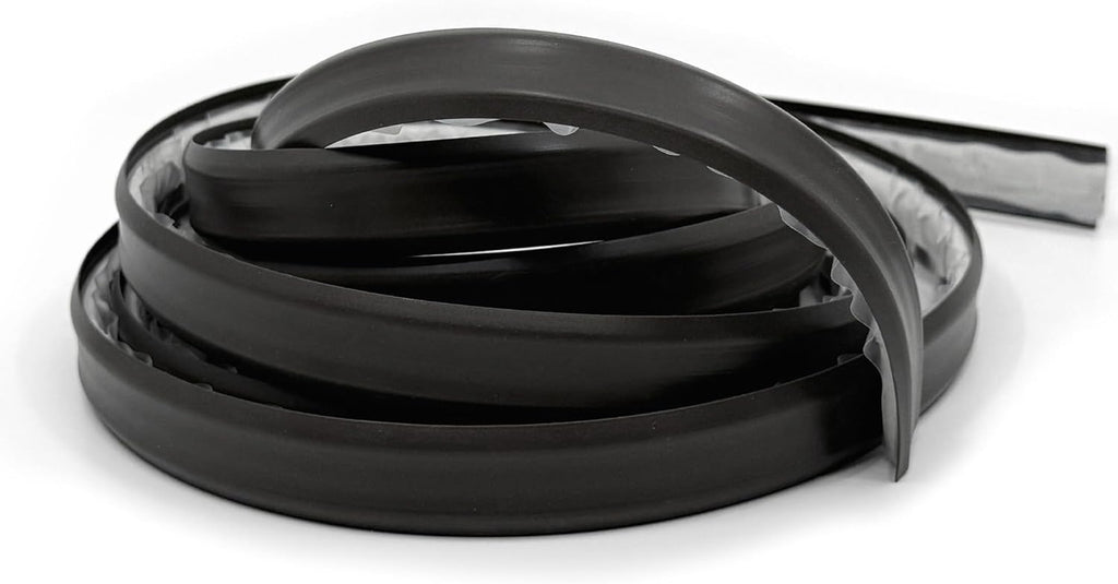 InstaTrim The Original Flexible Trim - 10ft Black 1/2" Wide Caulk Tape - Adhesive Trim with Many Uses Including Caulking for Bathtubs, Sinks, Counters, Tile, Floors - Made in USA