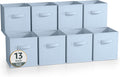 Sorbus 13 Inch Storage Bins - Sturdy Collapsible Fabric Storage Cubes with Handle - 8 Foldable Baskets for Organizing Clothes, Toys, Books - Storage Baskets for Shelves, Closets