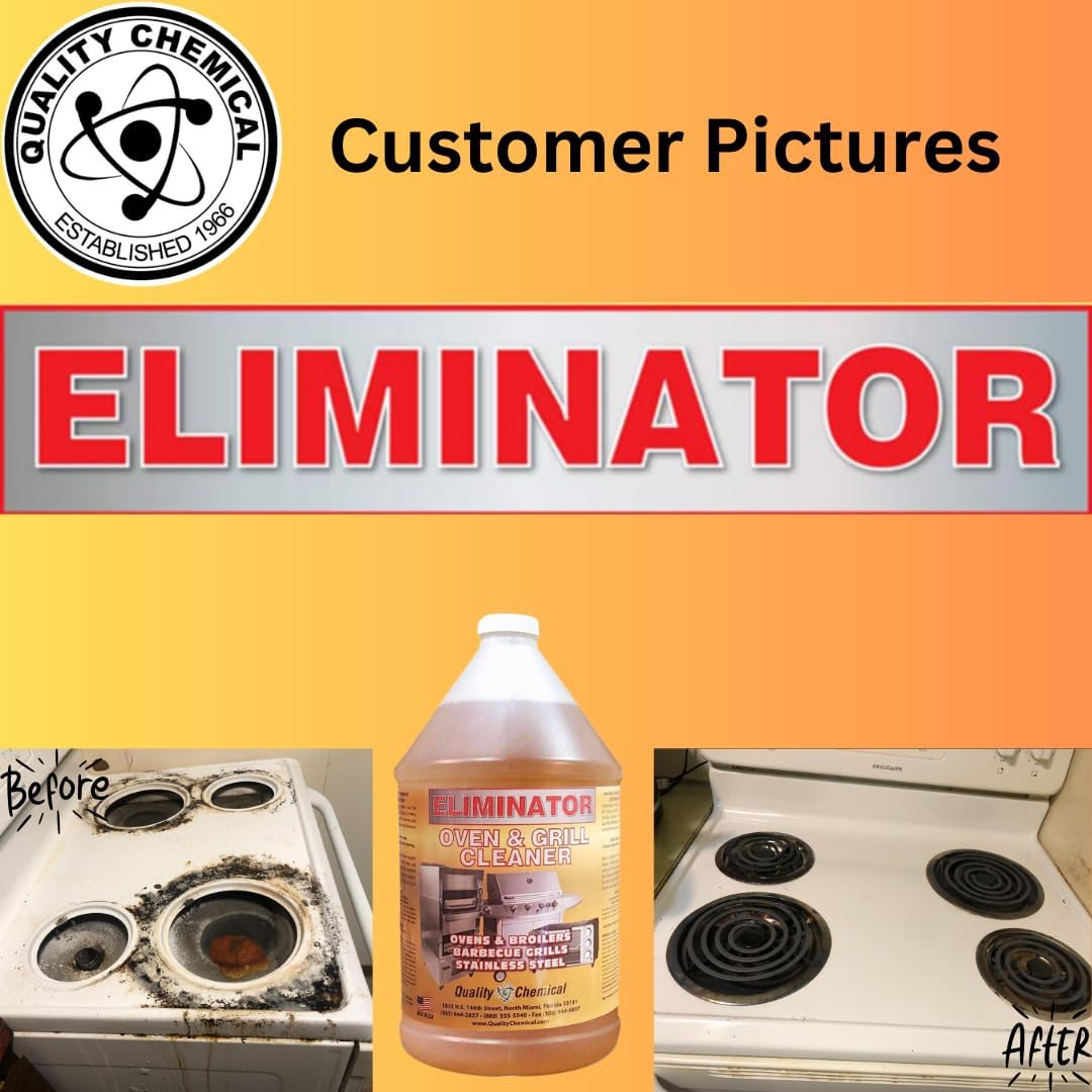 Quality Chemical Oven Cleaner & Grill Cleaner - Heavy-Duty/Fast Acting & Easy to Use/Degreaser/Heavy Duty Oven Cleaner/Best Oven Cleaner/Made in USA - 1 Gallon Combo
