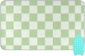 Checkered Mint Green White Plaid Ironing Mat for Table top Portable Ironing Pad Blanket for Washer Dryer Countertop Travel