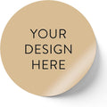 100 Custom Vinyl Stickers - Upload Your own Image, Text, Design, Logo - Personalized Logo Labels for Handmade, Packaging, Bottle, Jars, Candle, Brand Stickers (Brown, 2x2)