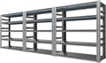 Storage Shelf 5-Tier Garage Shelving, Industrial Shelving with Guardrails, 2500LB Boltless Metal Shelves Heavy Duty for Storage Room, 18" D x 47.2" W x 72" H, Iron Black 3 Pack