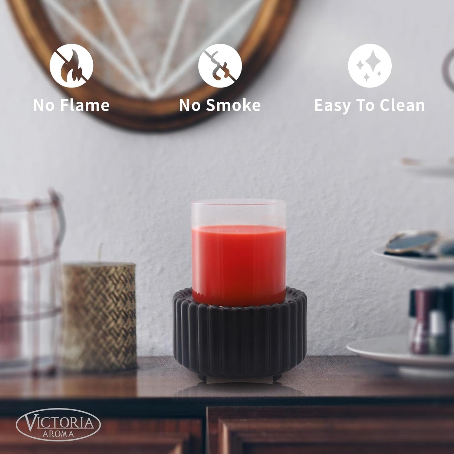 Ceramic Wax Melt Warmer 3-in-1 Candle Wax Warmer for Scented Wax Melter Electric Fragrance Wax Burner for Home Office Bedroom Gift & Decor…