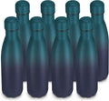 17oz Cola-Bottle Shaped Stainless Steel Leak-proof Water Bottle,Double Wall Vacuum Insulated Metal,Travel Mug For Sports Indoors & Outdoors,BPA-Free Kids Flasks,Dark Night(8 Pack)