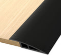 Vinyl Door Threshold Flooring Transition Strip Self Adhesive Carpet Edging Strip for Laminate Doorway Edge Threshold from 2/5" to 3/5" (Black, 6.6 Ft)