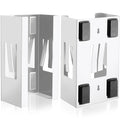 Lounsweer 2 Pcs Magnetic Glove Dispenser Holders Wall Mount Boxes of Gloves Commercial Quality Towels Wipes Paper Tissue Box Holder Kitchen Fridge Office Workshops Garage Tool Hospital(White)