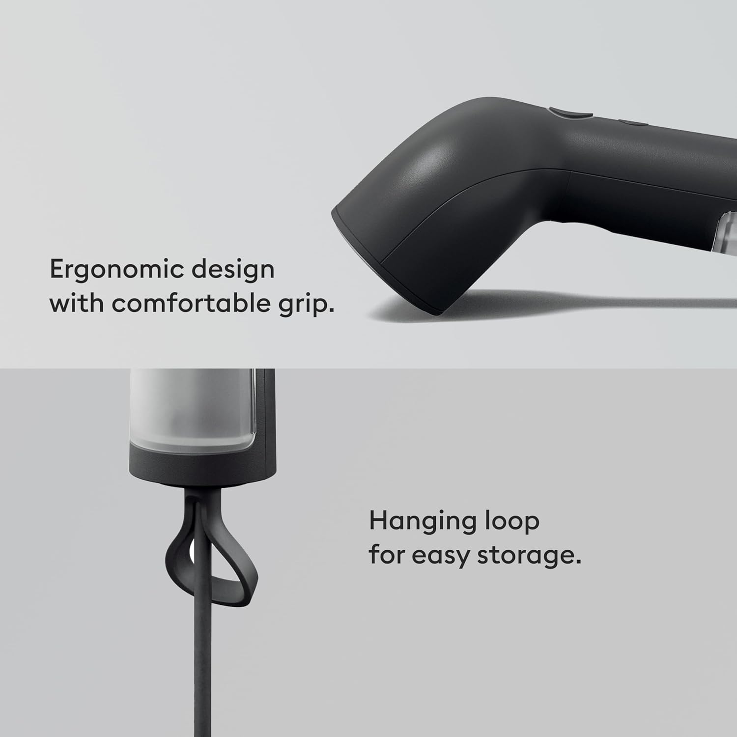 Steamery Handheld Clothes Steamer Cirrus X, 1200W, Steam Output 20g/min, Heat up in 20 Seconds, Portable, Minimalistic, Scandinavian design, Black