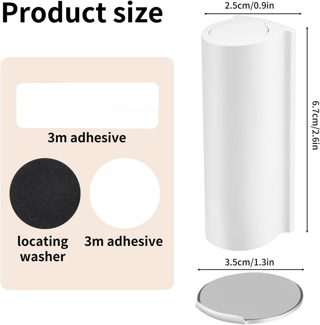 Magnetic Door Stoppers WYGWP Stainless Steel No Drilling Wedge Stops Heavy Duty Catch Holder to Keep Doors Open (White Door Stop)