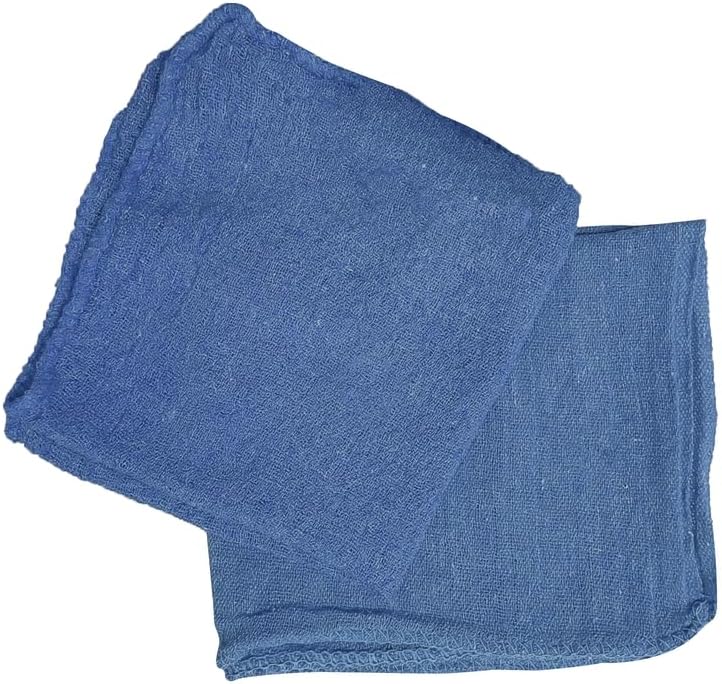 Shop Towels (Blue, 2000-Pack) - Bulk Cleaning Towel in a Bag, Mechanic Cotton Wipes for Car Maintenance, Auto Mechanics & Garage, Wipe Grease & Oil, Machine Wash & Reusable