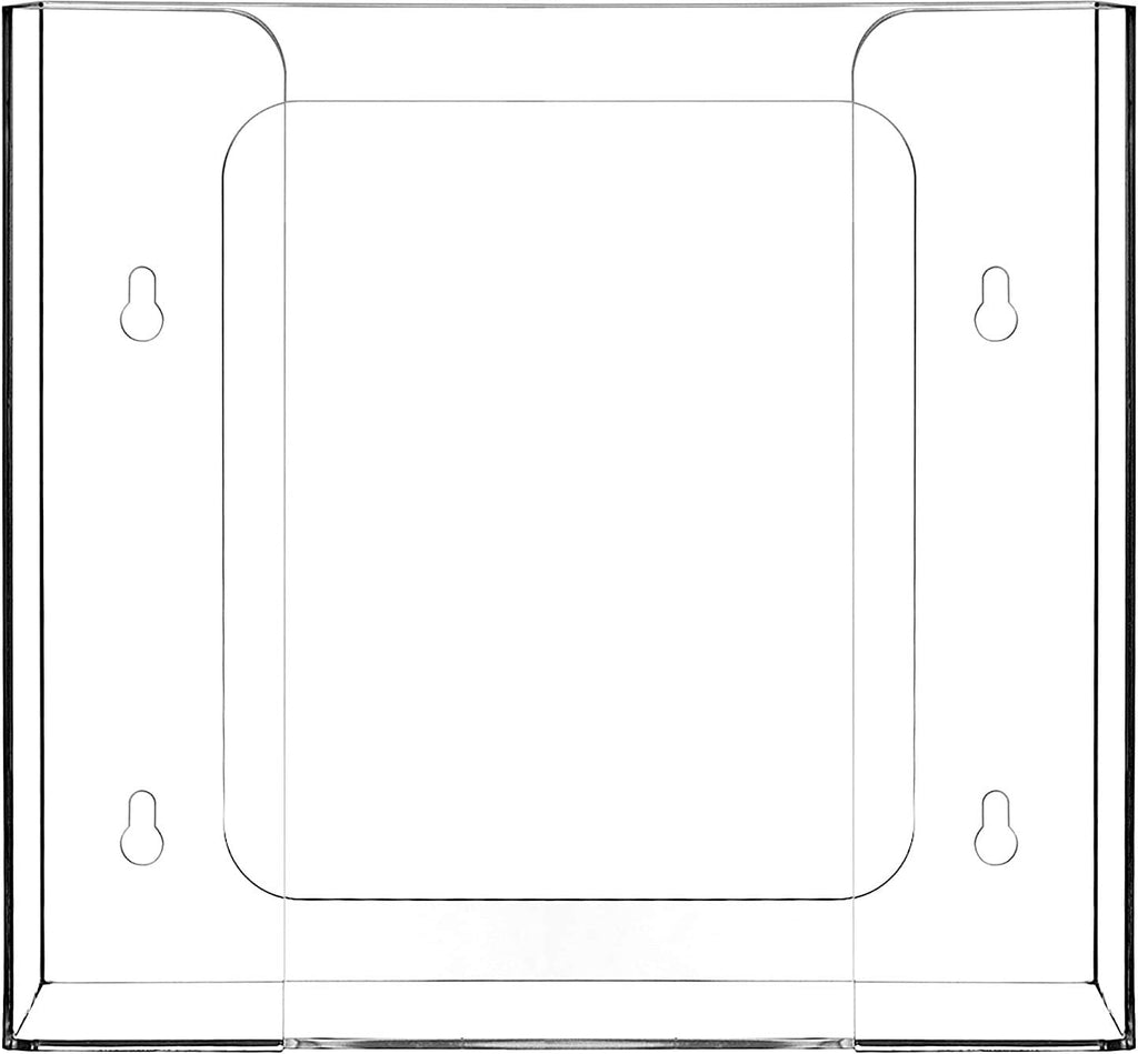 Cq acrylic Clear Wall Floating Glove Rack and Glove Box Dispenser Holder 10.2”x12.5”x3.5” Pack of 1
