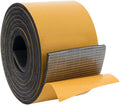 High Density Foam Weather Stripping Door Seal Strip Insulation Tape Roll for Insulating Door Frame, Window, Air Conditioner | Self Adhesive Sealing Weatherstrip (3 in x 1/4 in x 10 Ft, Black)