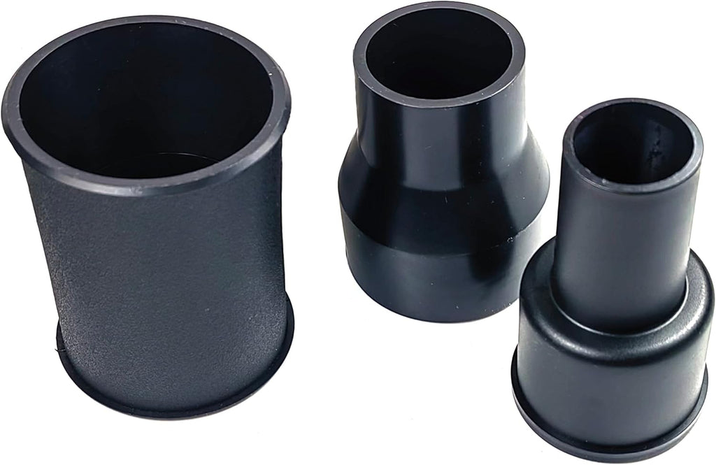 palart 3 Piece Vacuum Adapter Combo Kit Fits Wet Dry Vacuum Cleaners Connector Accessory, includes a 2-1/2 in. to 1-7/8 in. accessory adapter, a 1-7/8 in. to 1-1/4 in. and a hose-to-hose connector