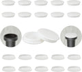 Wrought Iron Patio Furniture Feet Caps - Furnigear 1.33" Round Plastic Outdoor Chair Leg Caps, Floor Protectors for Metal Chairs & Tables, Patio Furniture Replacement Rubber Feet (24 Pack, White)