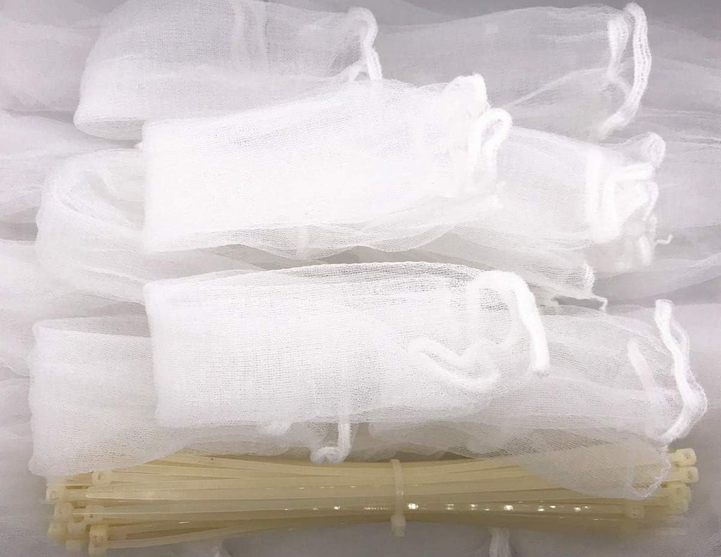 50 Pieces Washing Machine Hose Lint Traps Pet Dog Hair Catcher for Washer Laundry Lint Snare Sink Drain Hose Filter Dryer Mesh Bag with 50pcs Cable Ties