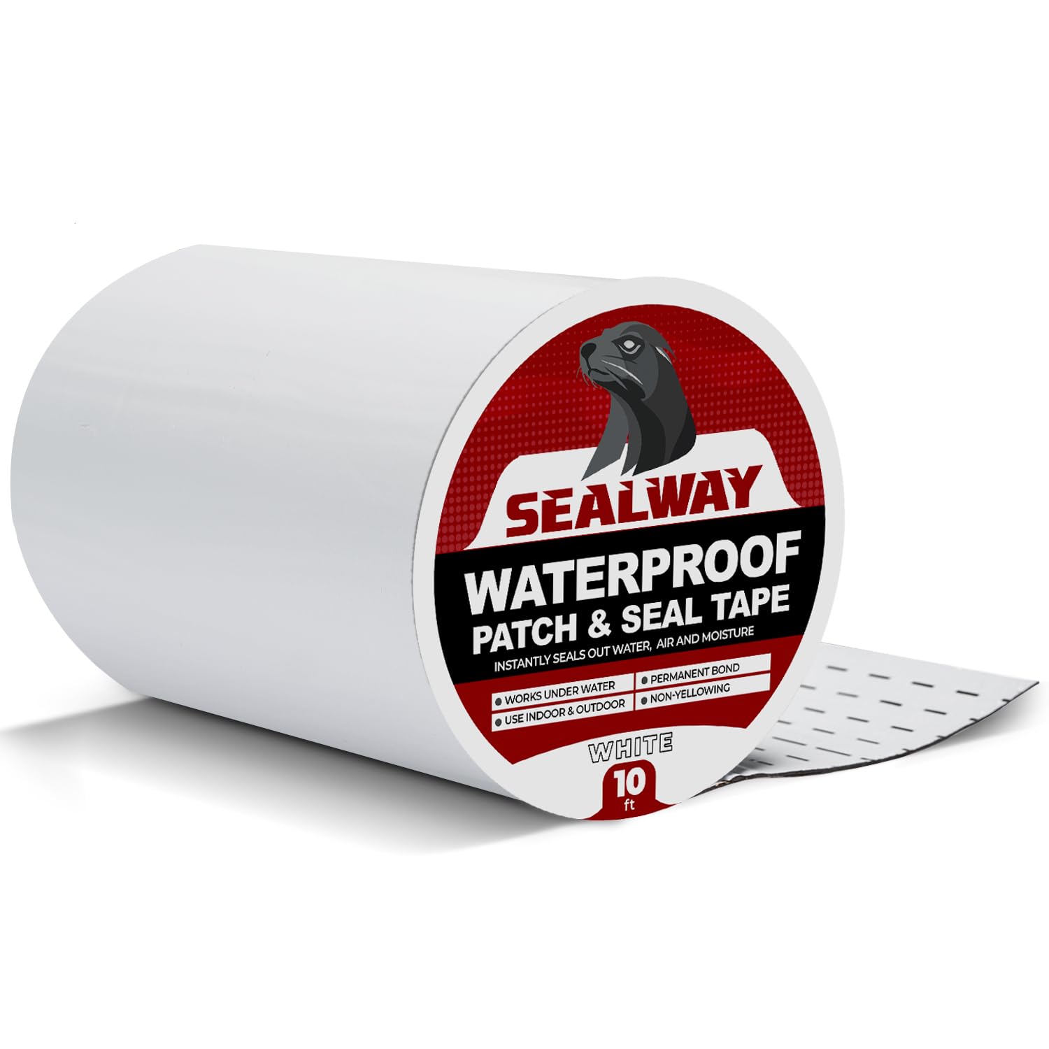 White RV Roof Sealant Tape, 8" x 10' Waterproof Repair Seal Tape – Extra Thick, UV-Resistant, Weatherproof Patch for Permanent Leak Sealing on RVs, Trailers, and Mobile Homes