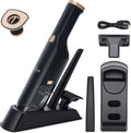 Handheld Vacuum Cordless, High Power Suction, USB Quick Charge, Car Vacuum Cleaner with Storage Dock, HEPA Filter, Lightweight Rechargeable Dust Buster with Crevice Tool & Pet Brush Hand Vac for Home