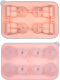 Cute 3D Cat Silicone Ice Cube Tray Mold Cartoon Animal Ice Box BPA-Free (Pink)