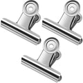 20 Pack Large Metal Hinge Clips 2 Inches Bull Hinge Paper Clips for Crafts, Photo, Drawing, Food Bags at Home, Office, School, Shop - Silver, 51mm