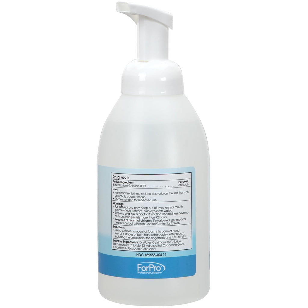 ForPro Professional Collection Alcohol-Free Foaming Instant Hand Sanitizer, Moisturizing, Dye and Fragrance Free Sanitizer, 20 Fl Oz
