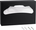 Toilet Seat Cover Dispenser,Commercial Stainless Steel Brushed Toilet Seat Cover Holder for Disposable Toilet Seat Covers Wall Mount for Bathroom Restroom（Black）