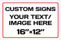 Custom Aluminum Weatherproof Metal Sign - Multiple Sizes, Personalized Text & Picture - Hazard, Garden, Door & Business Signs