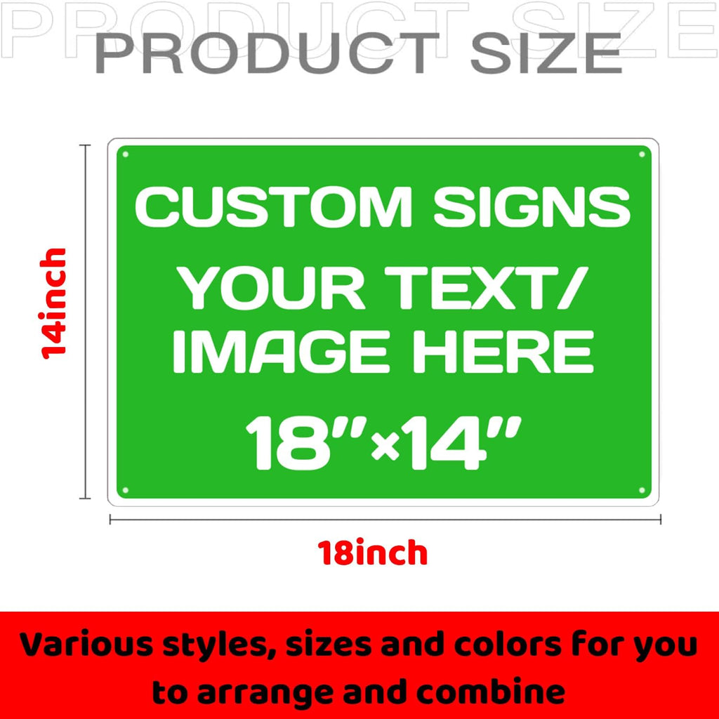 Personalized Aluminum Weatherproof Metal Signs - Custom Text & Picture, Multiple Sizes, Hazard, Garden, Custom Door, Business Signs