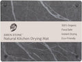 LARGE Siren Stone Natural Dish Drying Mat for Kitchen Counter - Premium Diatomaceous Earth Mat | Quick Drying, Super Absorbent | Non-Toxic, BPA-Free, Eco-Friendly | Female-Founded USA Brand (18"x14")