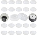 Wrought Iron Patio Furniture Feet Caps - Furnigear 1-1/2" Round Plastic Outdoor Chair Leg Caps, Floor Protectors for Metal Chairs & Tables, Patio Furniture Replacement Rubber Feet (White, 24 Pack)